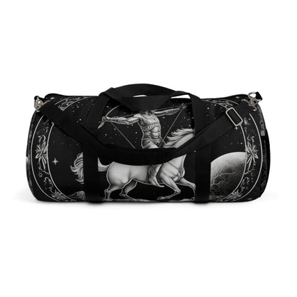 Diseño de arquero blanco y negro del zodiaco Sagitario - Bolsa de lona