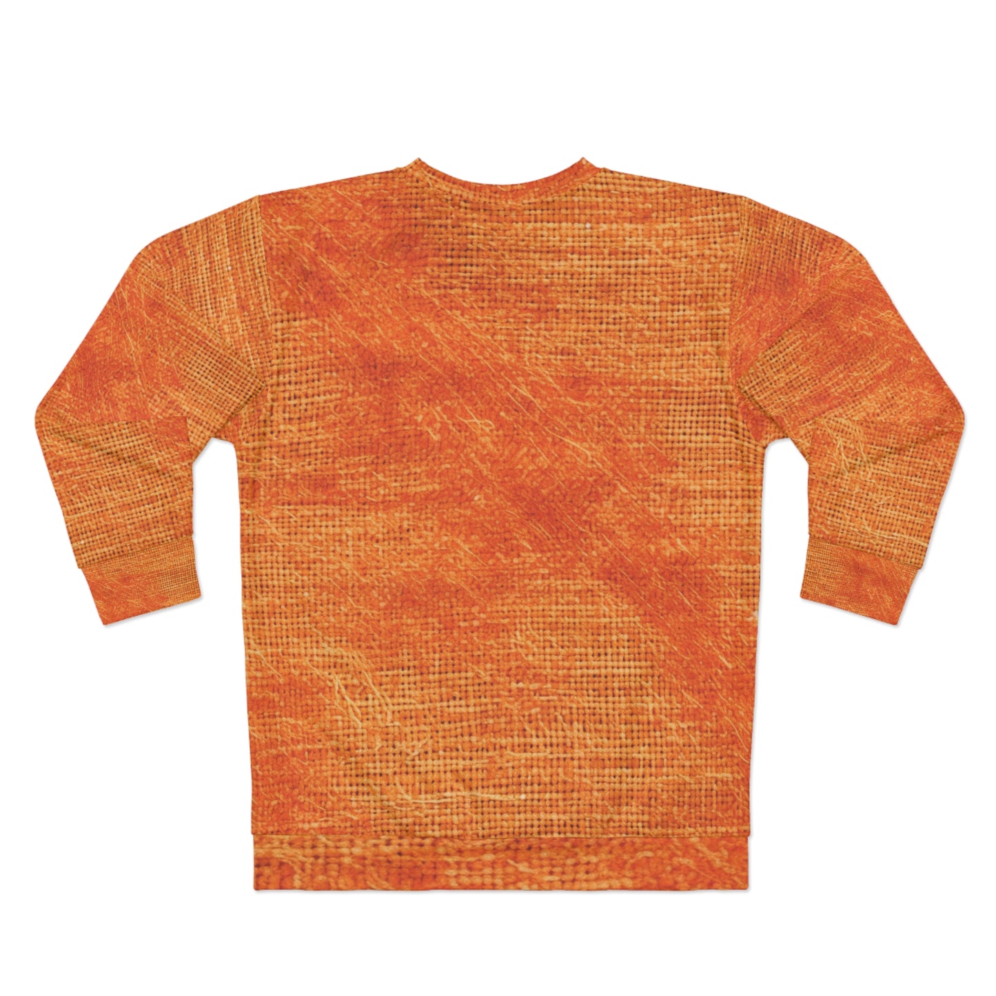 Burnt Orange/Rust: Denim-Inspired Autumn Fall Color Fabric - Unisex Sweatshirt (AOP)