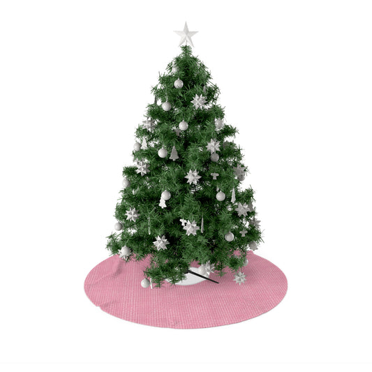 Pastel Rose Pink: Denim-Inspired, Refreshing Fabric Design - Christmas Tree Skirts