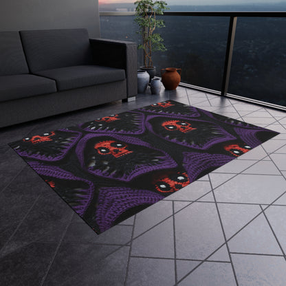 Grim Reaper Crochet Halloween Fright Scare Ghoul Fantasy Horror - Outdoor Rug