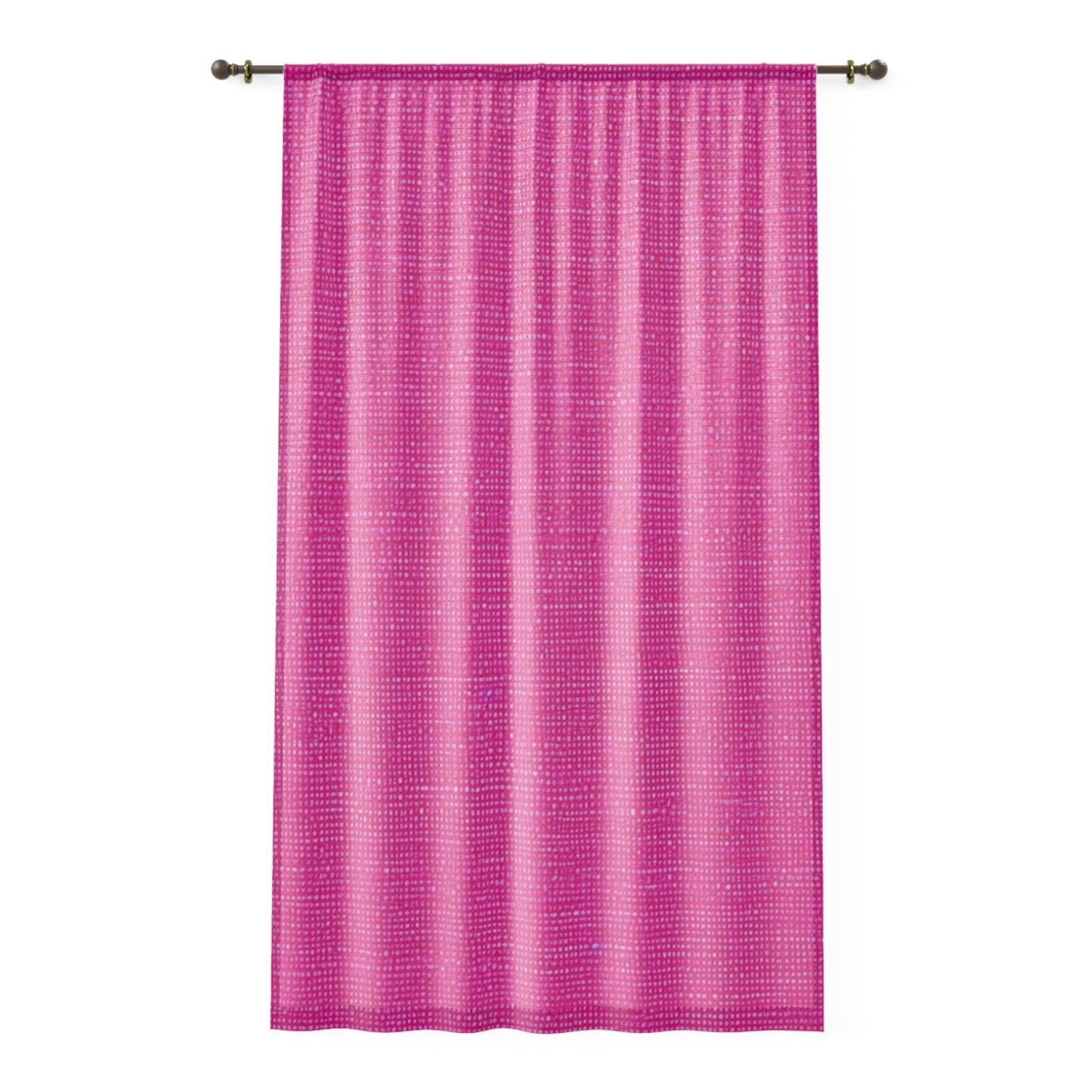 Hot Neon Pink Doll Like: Denim-Inspired, Bold & Bright Fabric - Window Curtain