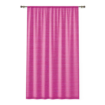 Hot Neon Pink Doll Like: Denim-Inspired, Bold & Bright Fabric - Window Curtain