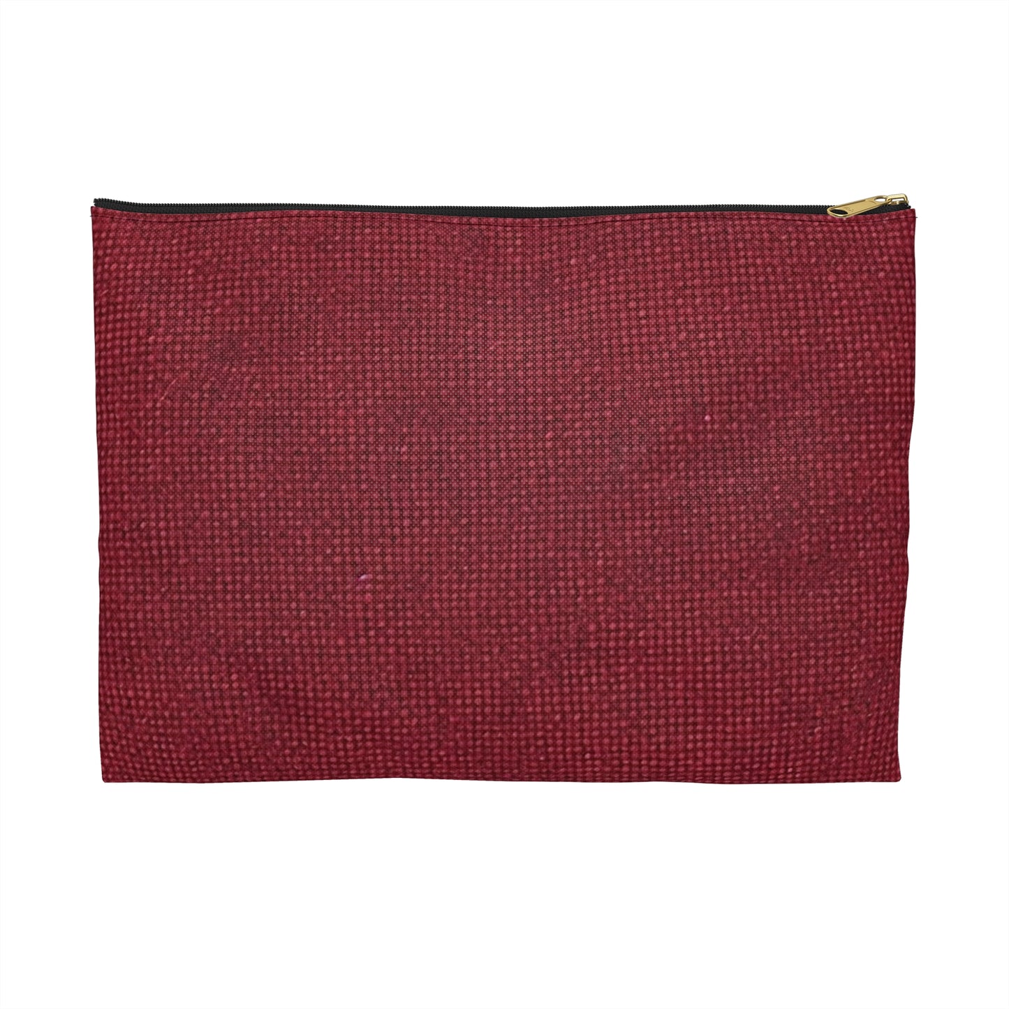 Seamless Texture - Maroon/Burgundy Denim-Inspired Fabric - Accessory Pouch