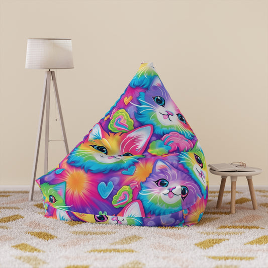 Happy Kitten & Cat Design - Vivid, Colorful & Eye-Catching - Bean Bag Chair Cover