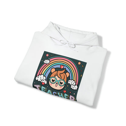 Maestro de primaria Escuela primaria Rainbow Kawaii Quest Anime Classroom Treasure Best in Class - Sudadera con capucha Unisex Heavy Blend™ 