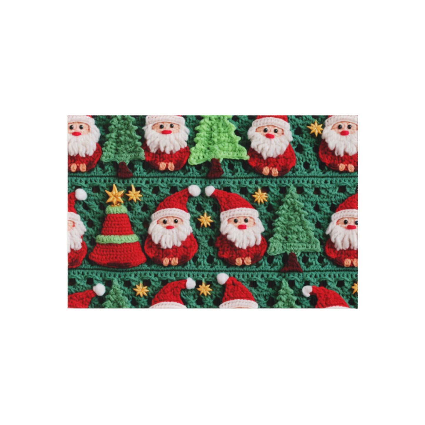 Santa Claus Crochet Pattern, Christmas Design, Festive Holiday Decor, Father Christmas Motif. Perfect for Yuletide Celebration - Outdoor Rug