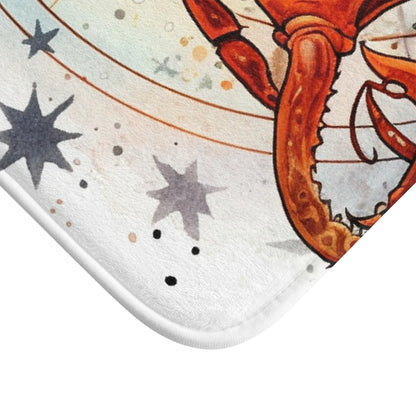 Prickly Scorpio Astrology - Sharp Zodiac Scorpion Celestial Horoscope - Bath Mat