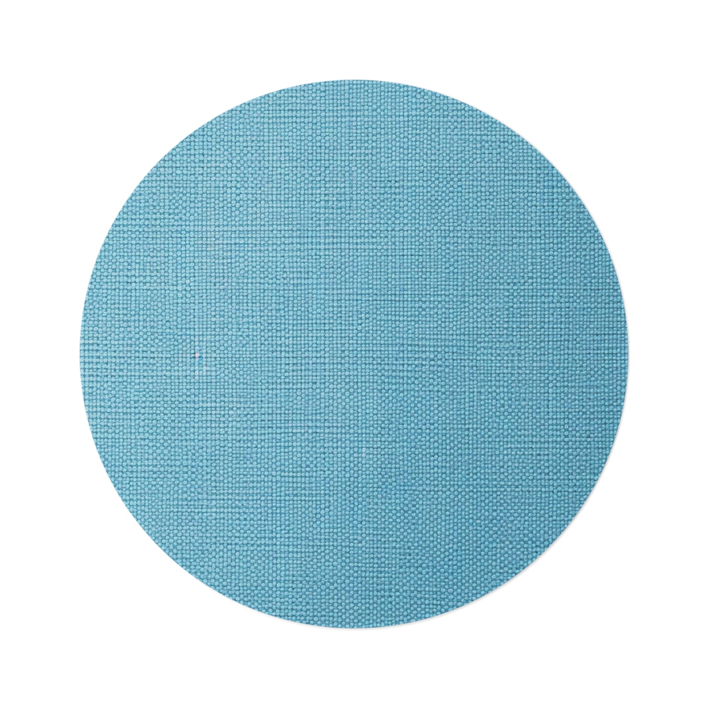 Bright Aqua Teal: Denim-Inspired Refreshing Blue Summer Fabric - Round Rug