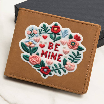 Be Mine, Chenille Patch Graphic, Leather Wallet