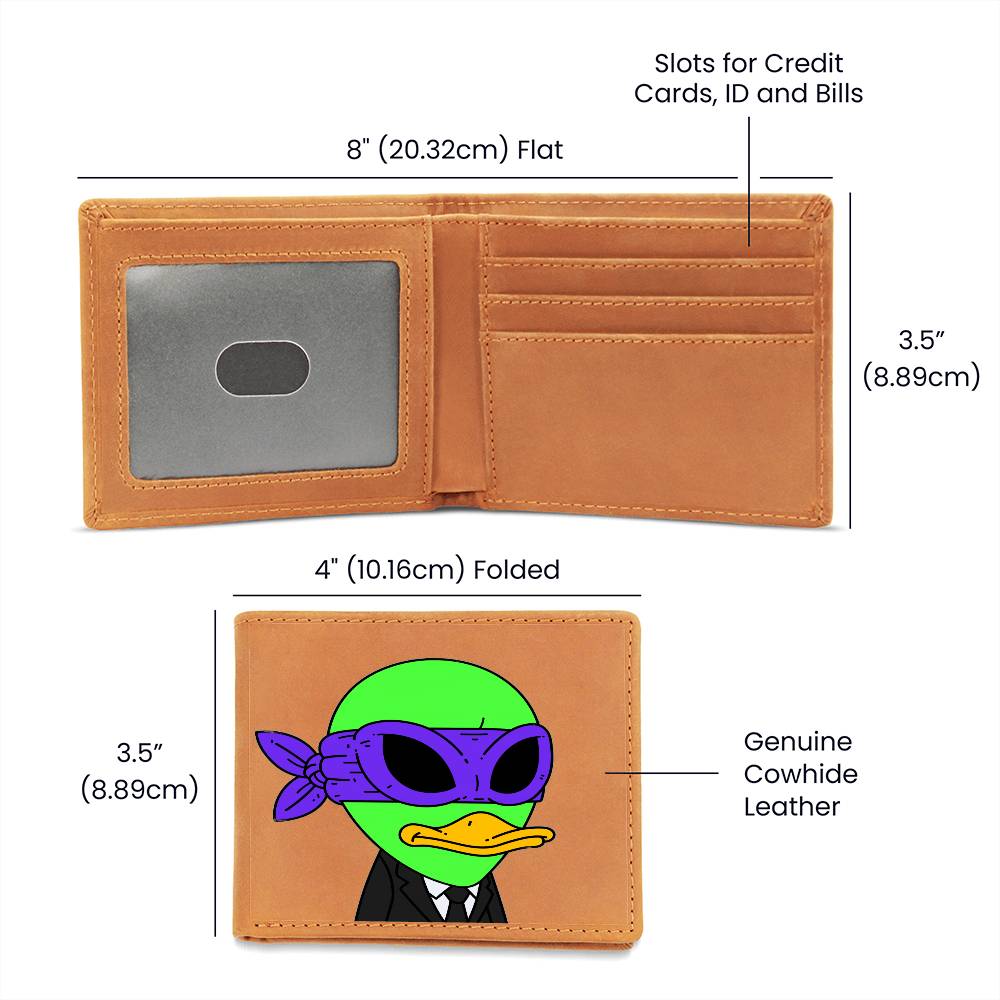 Alien Galactic Space Visitor 751 Leather Wallet