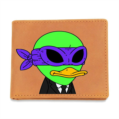 Alien Galactic Space Visitor 751 Leather Wallet