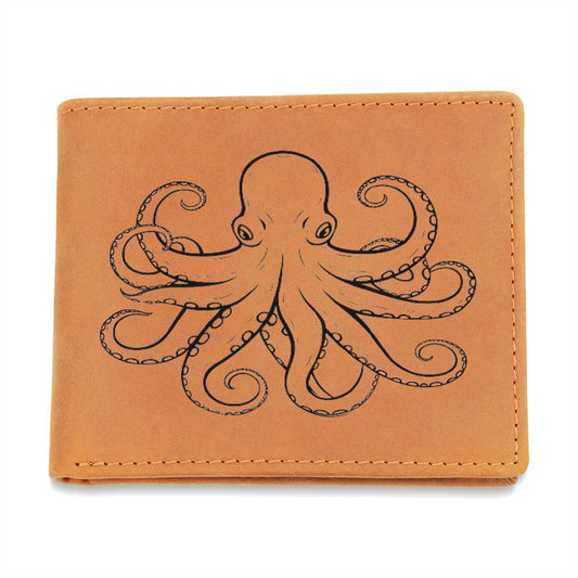 Cartera de cuero Octopus, envío a EE. UU.