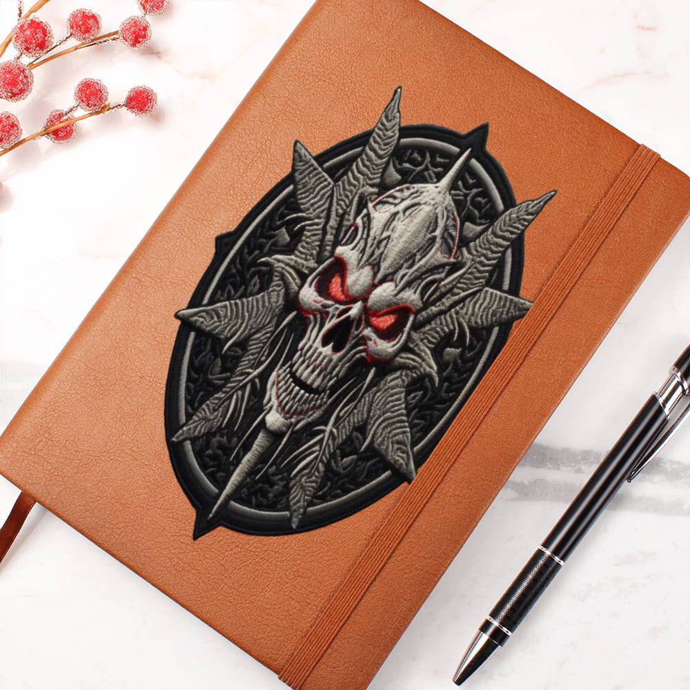 Heavy Metal Skull, Graphic Leather Journal