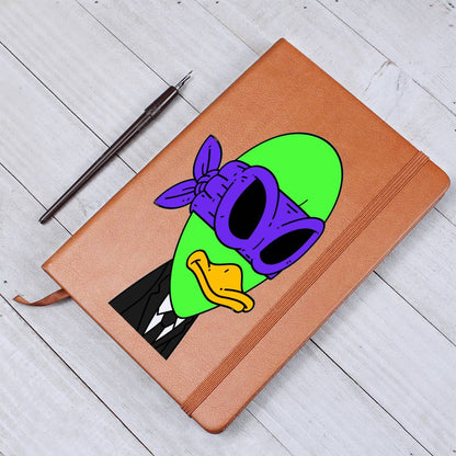 Alien Visitor 751 - Graphic Vegan Leather Journal Notebook