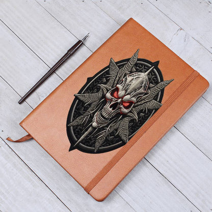 Heavy Metal Skull, Graphic Leather Journal