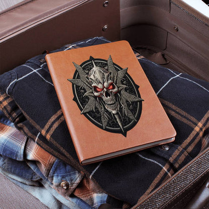 Heavy Metal Skull, Graphic Leather Journal