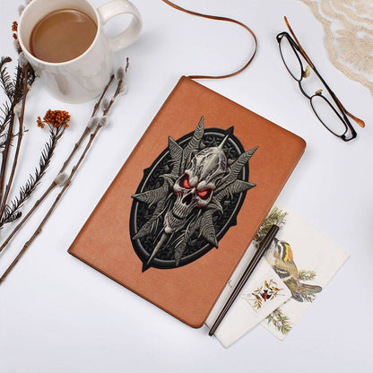 Heavy Metal Skull, Graphic Leather Journal