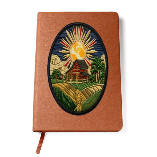 Farm Barn Chenille Patch Design, Graphic Leather Journal