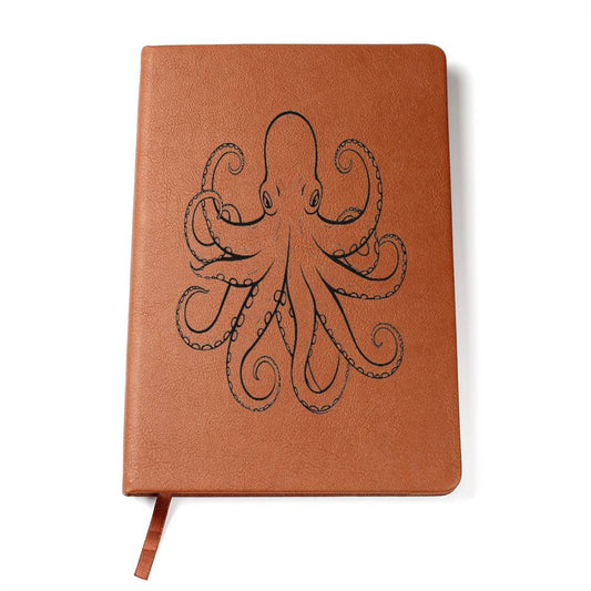 Diario de cuero de pulpo, cuaderno de cuero