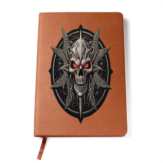 Heavy Metal Skull, Graphic Leather Journal