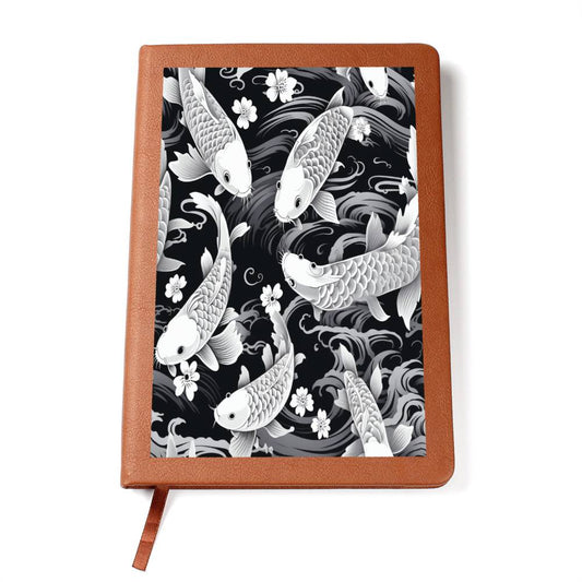 Japan Koi Fish, Leather Journal, Leather Notebook