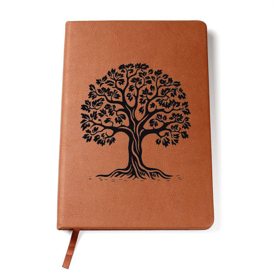 Tree Stamp Graphic, Leather Journal, Leather Notebook