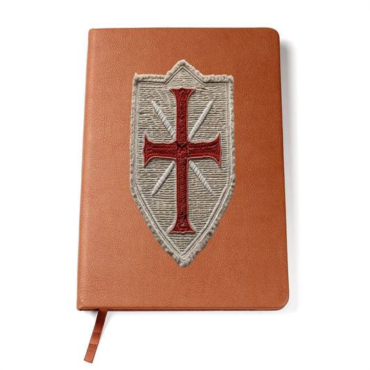 woven patch, Knights Templar badge, Chenille Patch, Graphic Leather Journal