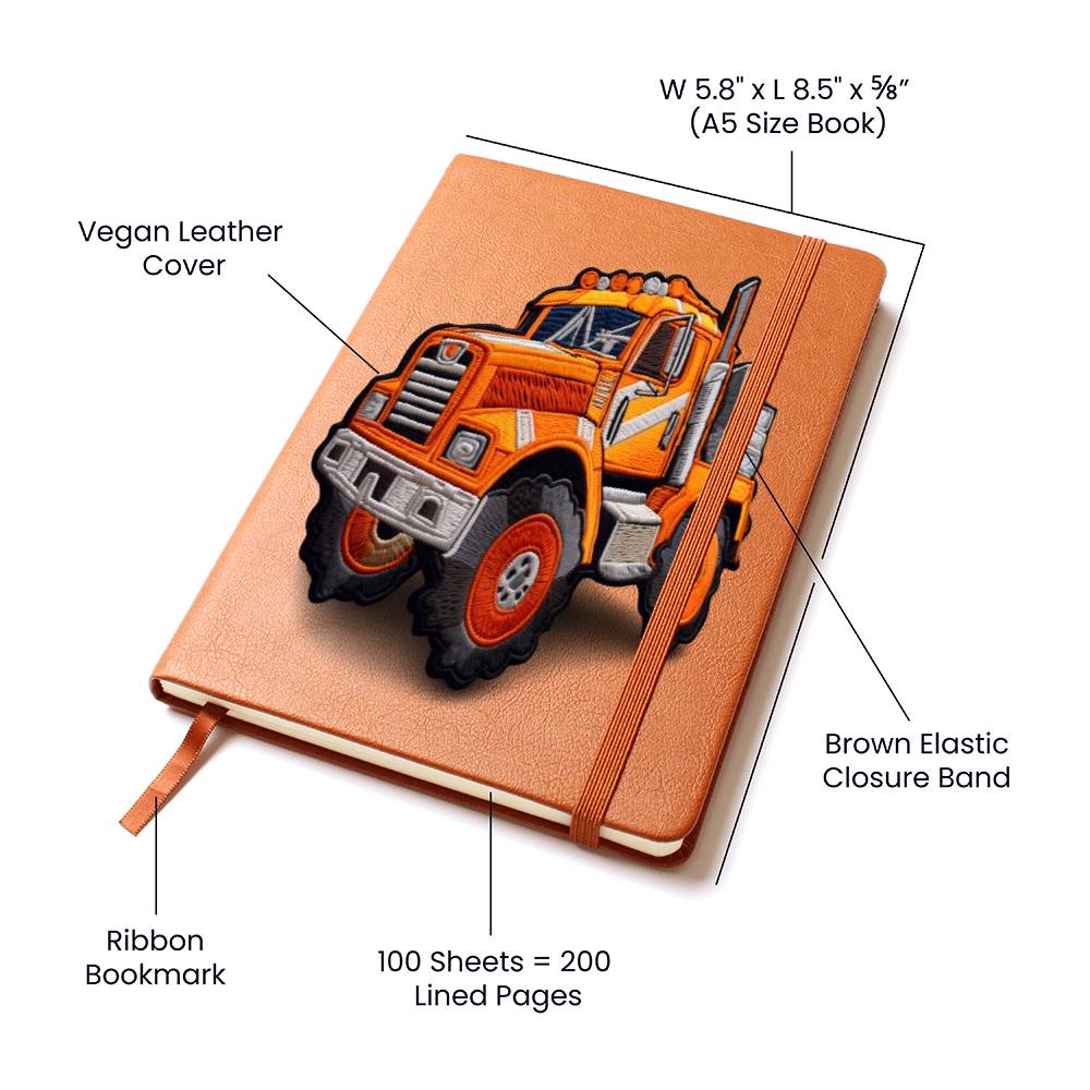 Truck Chenille Patch Design, Graphic Leather Journal