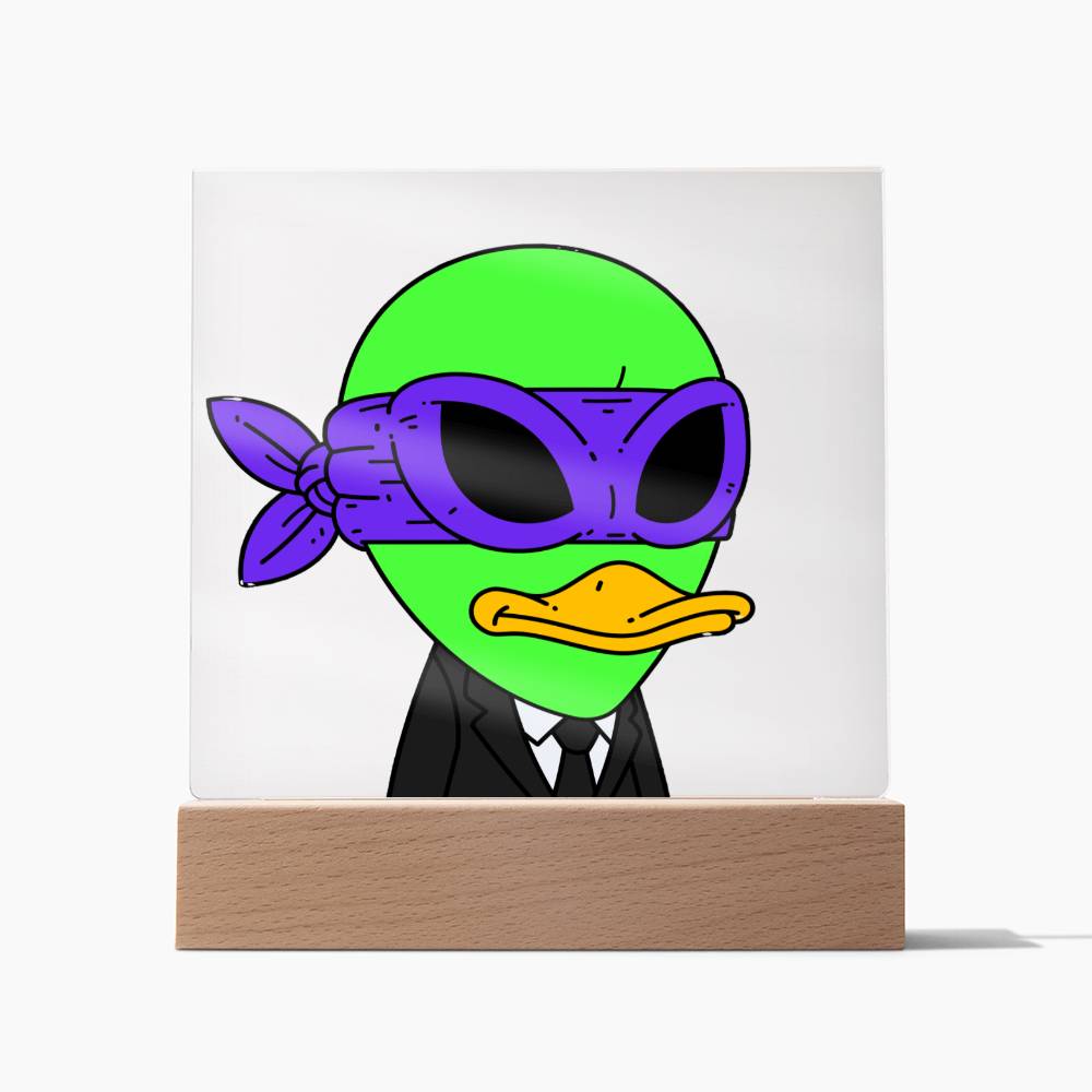 Alien Visitor 751 - Square Acrylic Plaque