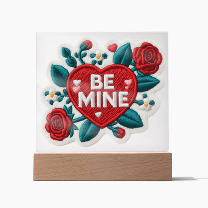 Be Mine, Valentine Day, Square Acrylic Plaque