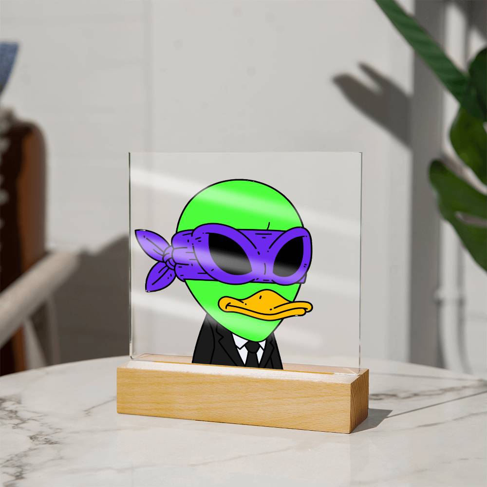 Alien Visitor 751 - Square Acrylic Plaque