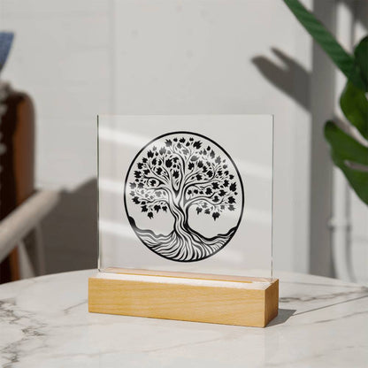 Tree Of Life Square Acrylic Plaque