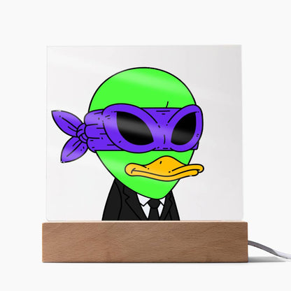 Alien Visitor 751 - Square Acrylic Plaque