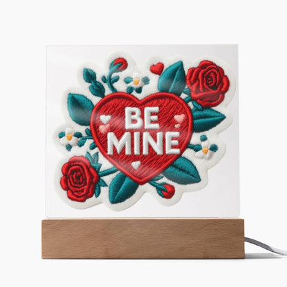 Be Mine, Valentine Day, Square Acrylic Plaque