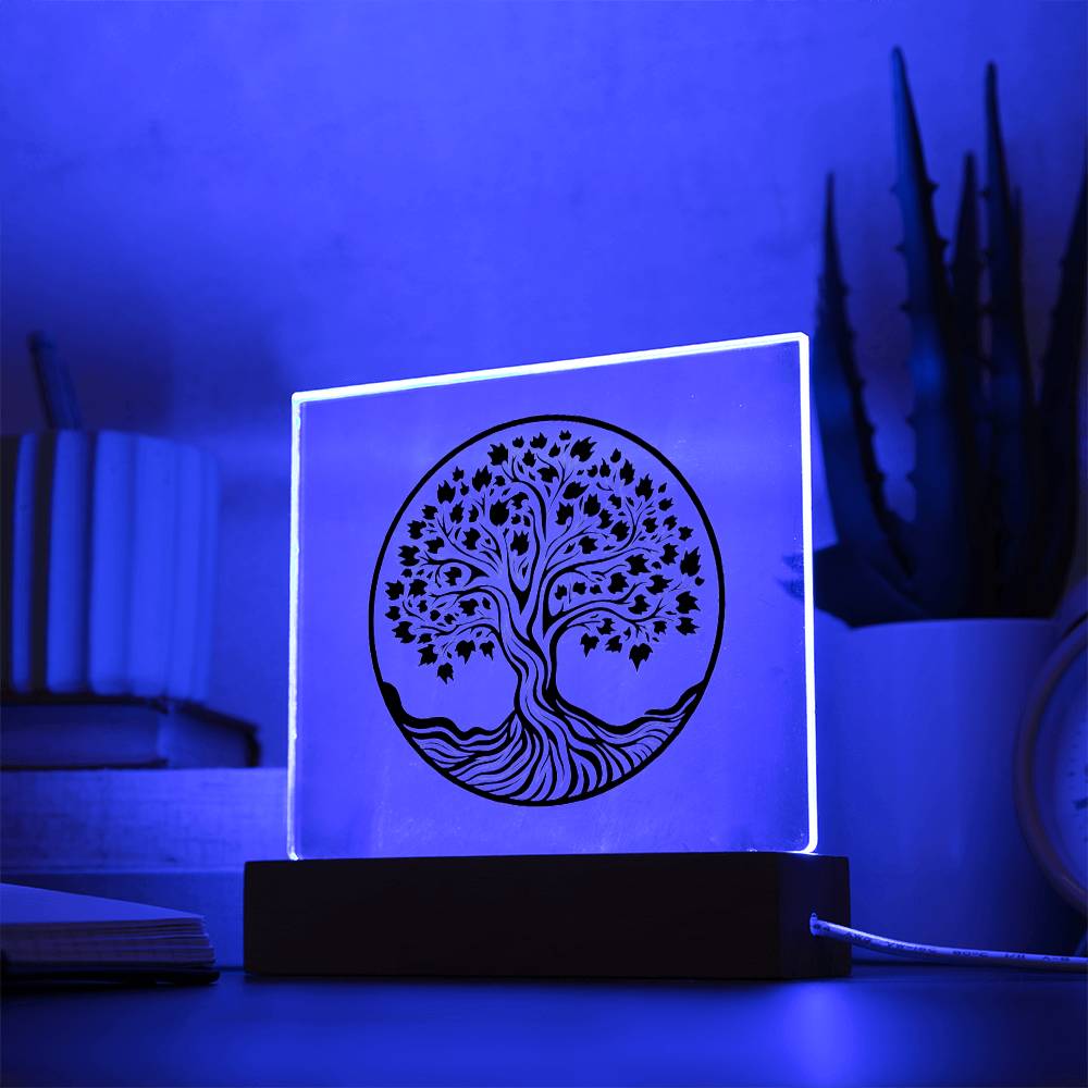 Tree Of Life Square Acrylic Plaque