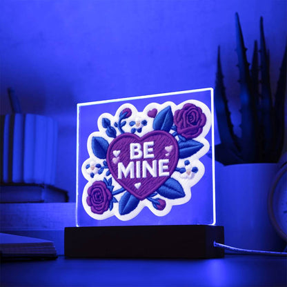 Be Mine, Valentine Day, Square Acrylic Plaque