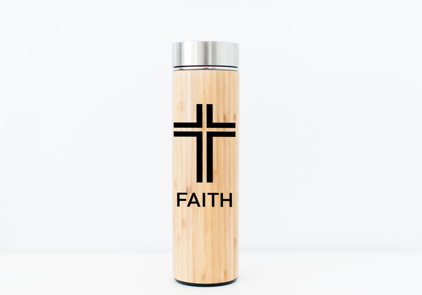 Faith Christian Cross、竹製ウォーターボトル、米国製