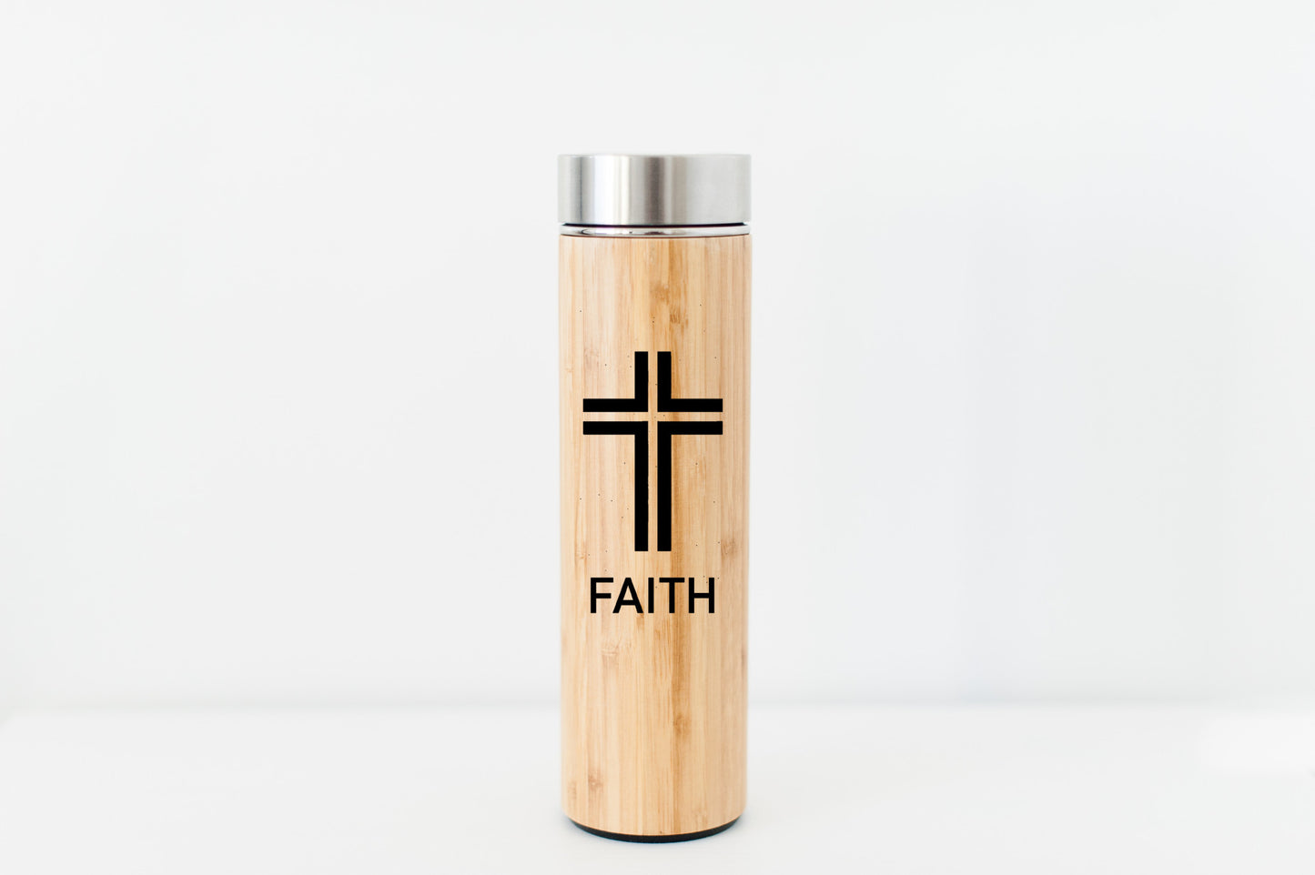 Faith Christian Cross、竹製ウォーターボトル、米国製