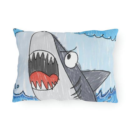 Shark Jaw Teeth Attack Ocean Sea Creature Outdoor Pillows