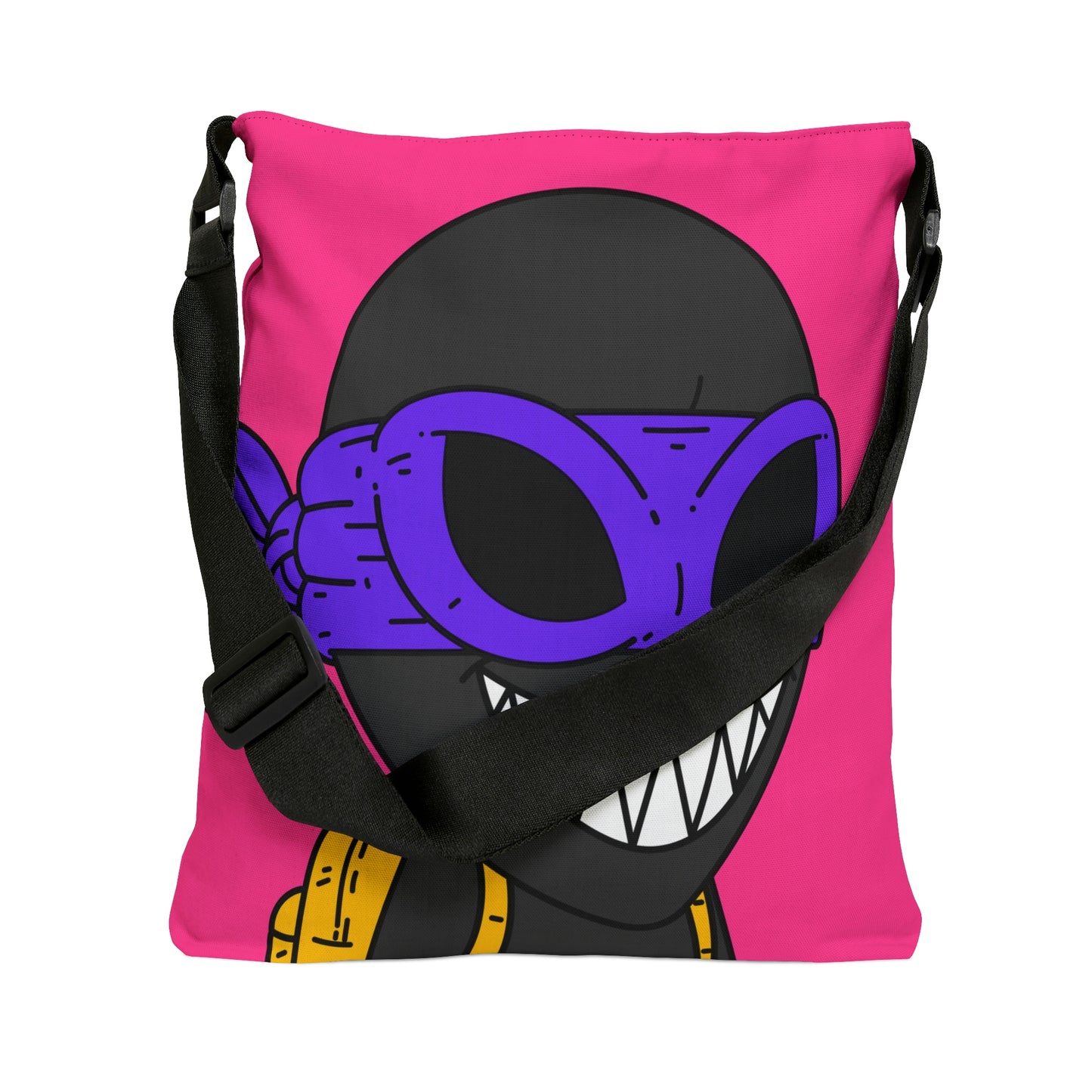 Dark Ninja Warrior Alien Visitor Adjustable Tote Bag (AOP)