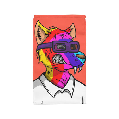 Wolf Rainbow Fur Cyborg Wolve White Collar Shirt Polyester Lunch Bag