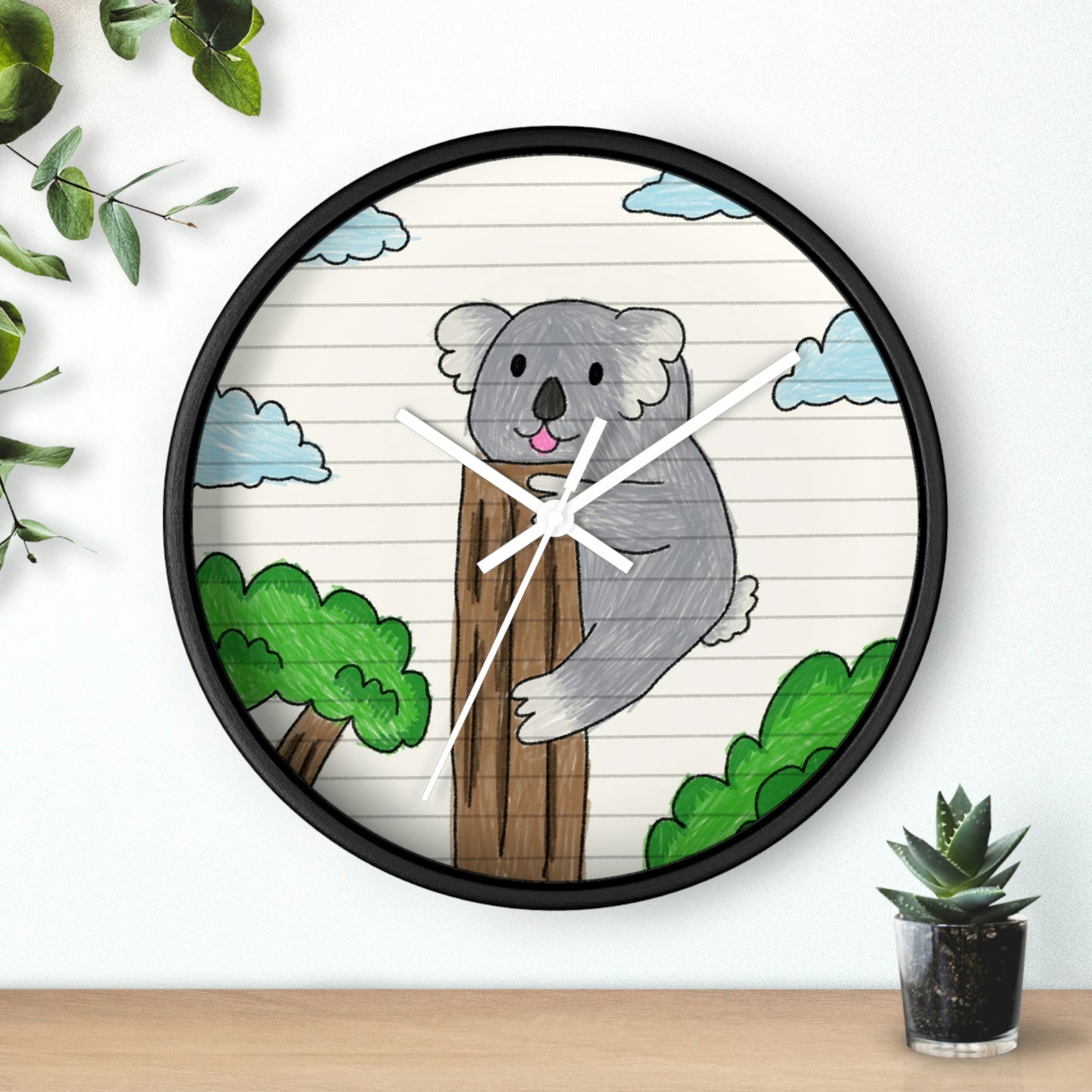 Koala Bear Animal Tree Climber Wall clock