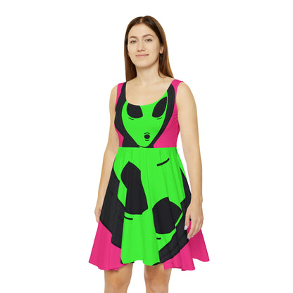 Anonymous Anon Alien Visitor Women's Skater Dress (AOP)