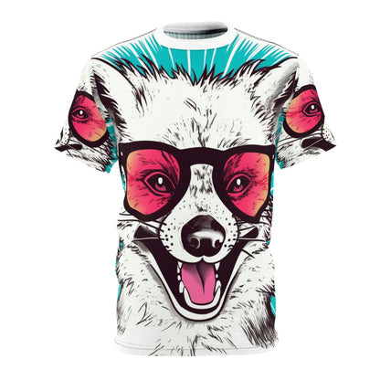 Happy Opossum Retro Cartoon Unisex Cut & Sew Tee (AOP)