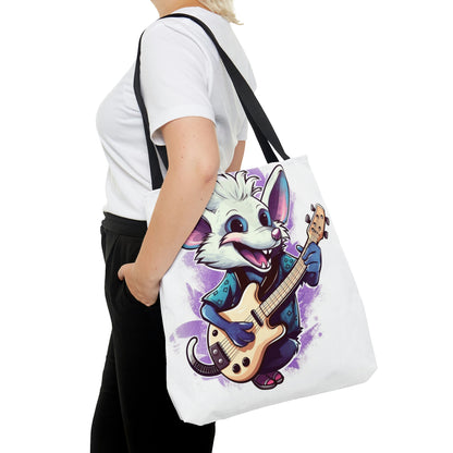 Musical Musician Opossum Anime Guitarist Tote Bag (AOP)