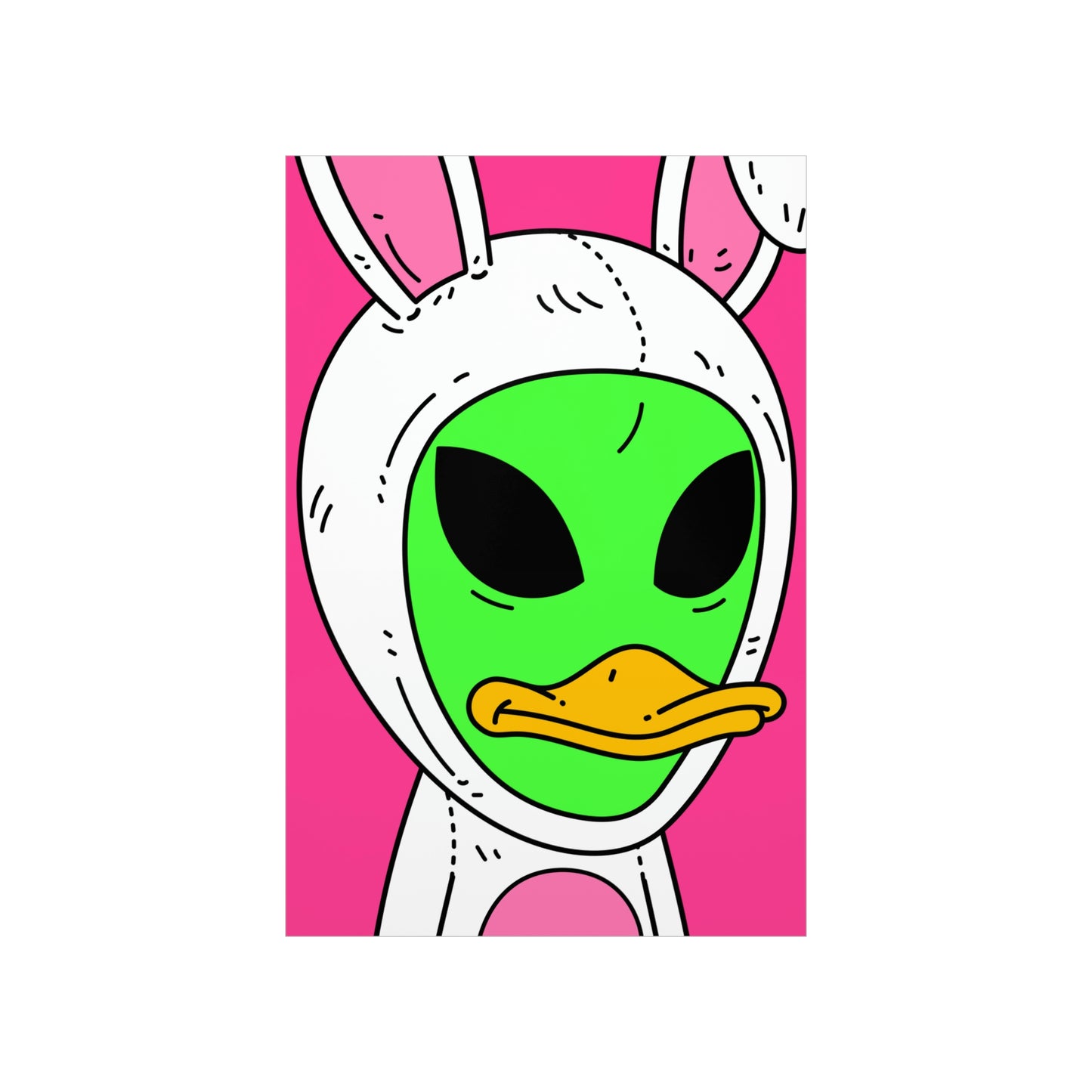 Bunny Easter Duck Alien Premium Matte Vertical Posters