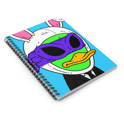 Easter Bunny Alien Visitor 751 Rabbit Spiral Notebook - Ruled Line