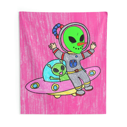 Veggie Visi Alien Vegetable Visitor UFO Indoor Wall Tapestries