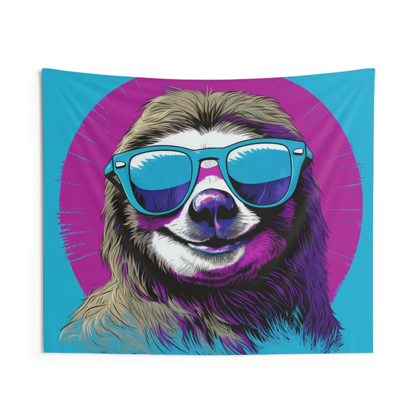 Galactic Sloth Retro-Inspired Animal Indoor Wall Tapestries