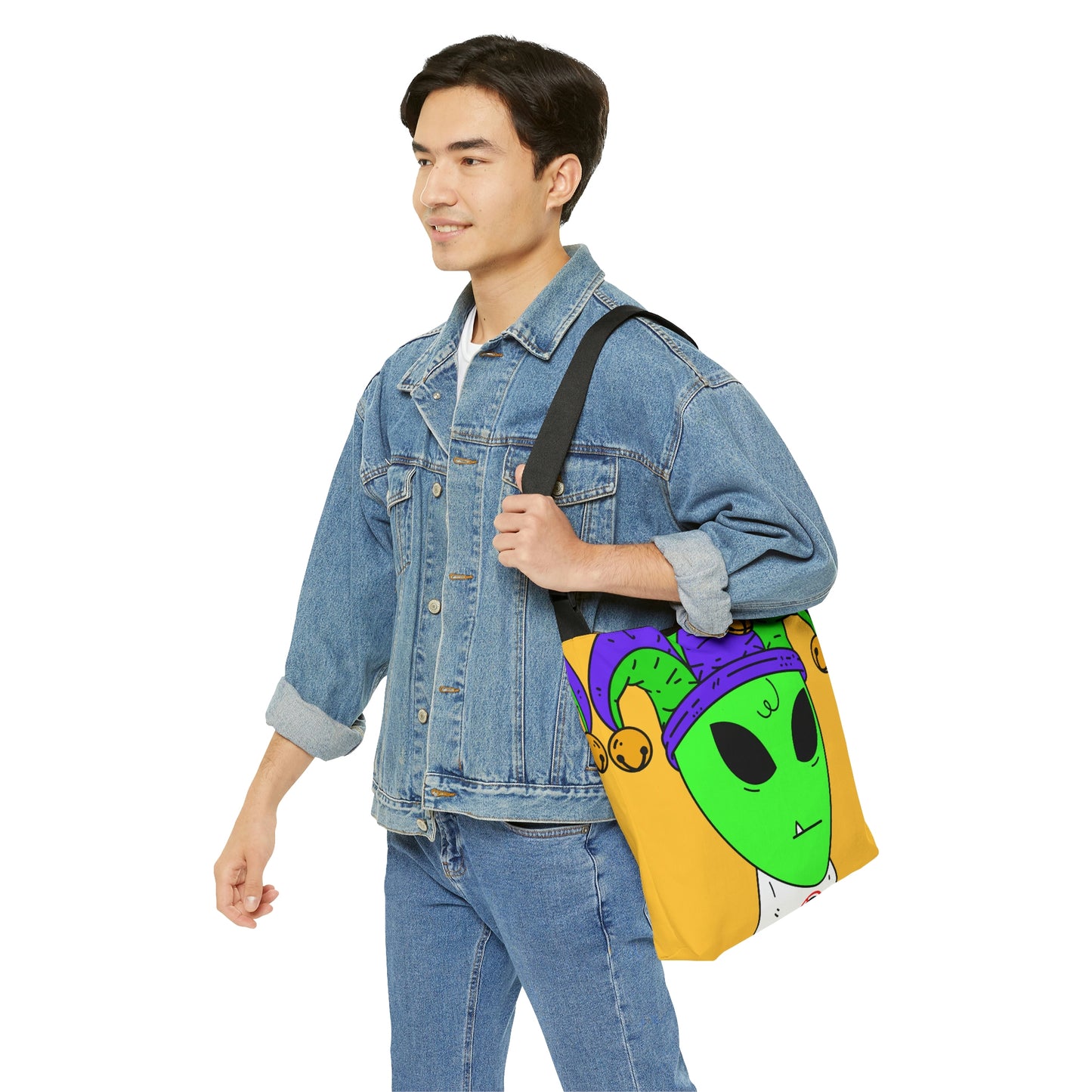 Jester Alien Joker Visitor Adjustable Tote Bag (AOP)